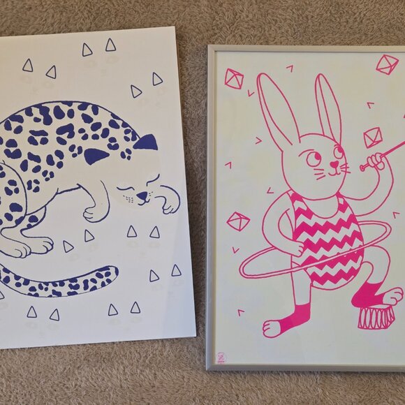 OMY Glow Poster Bunny + IKEA STRÖMBY Frame 30×40 - Picture 6 of 9